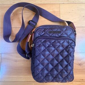 MZ Wallace Metro Crossbody Bag Raisin Purple Quilted Nylon Lightweight travel